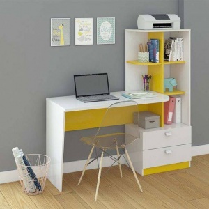 Mẫu bàn học gỗ MDF kèm tủ sách - VHL8